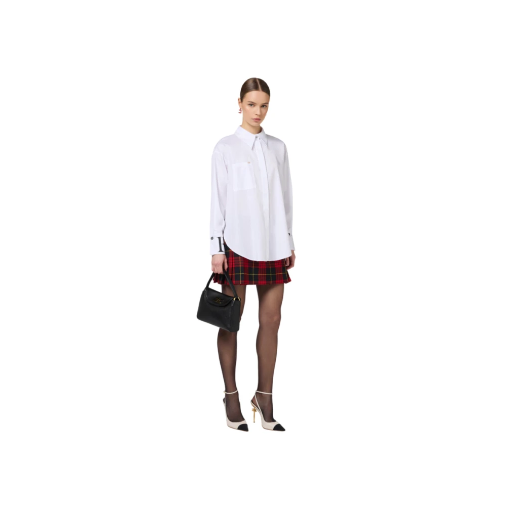Elisabetta Franchi Witte Blouse voor Vrouwen White Dames
