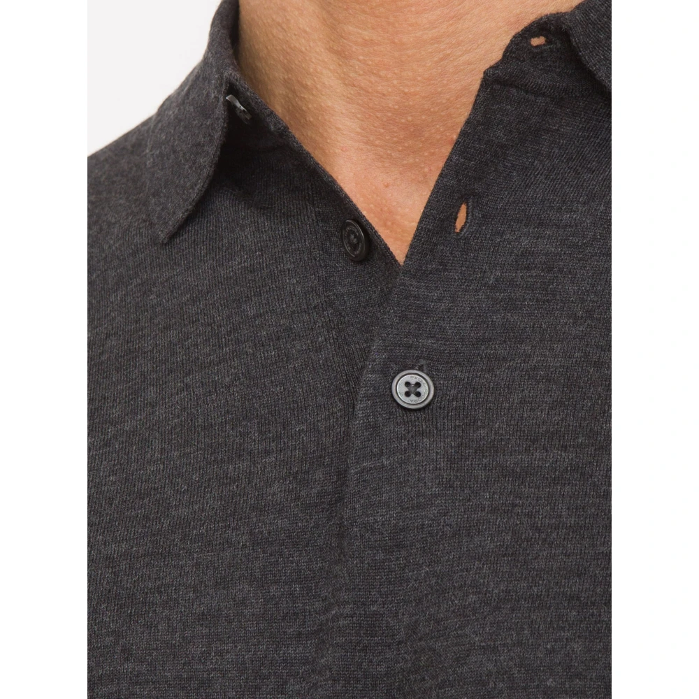 Paolo Pecora Grijze Polo Shirt Klassieke Stijl Gray Heren