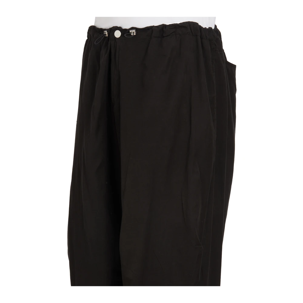 Andrea Ya aqov Wijde Cupro Katoenen Broek Black Heren