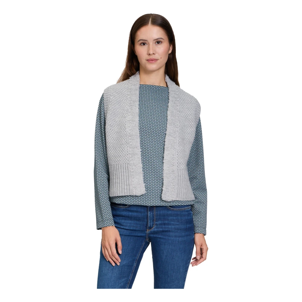 Betty & Co Mouwloos Gebreid Vest Gray Dames