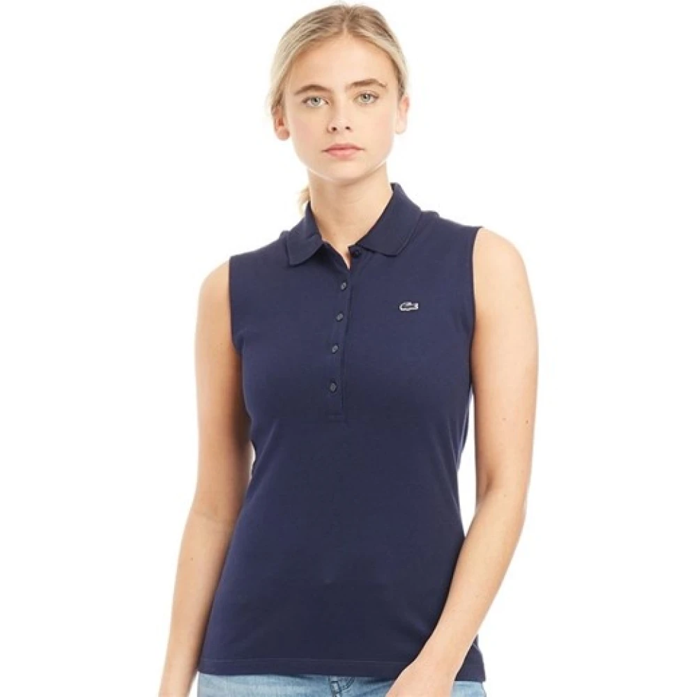 Lacoste Blauwe T-shirts en Polos Blue Dames