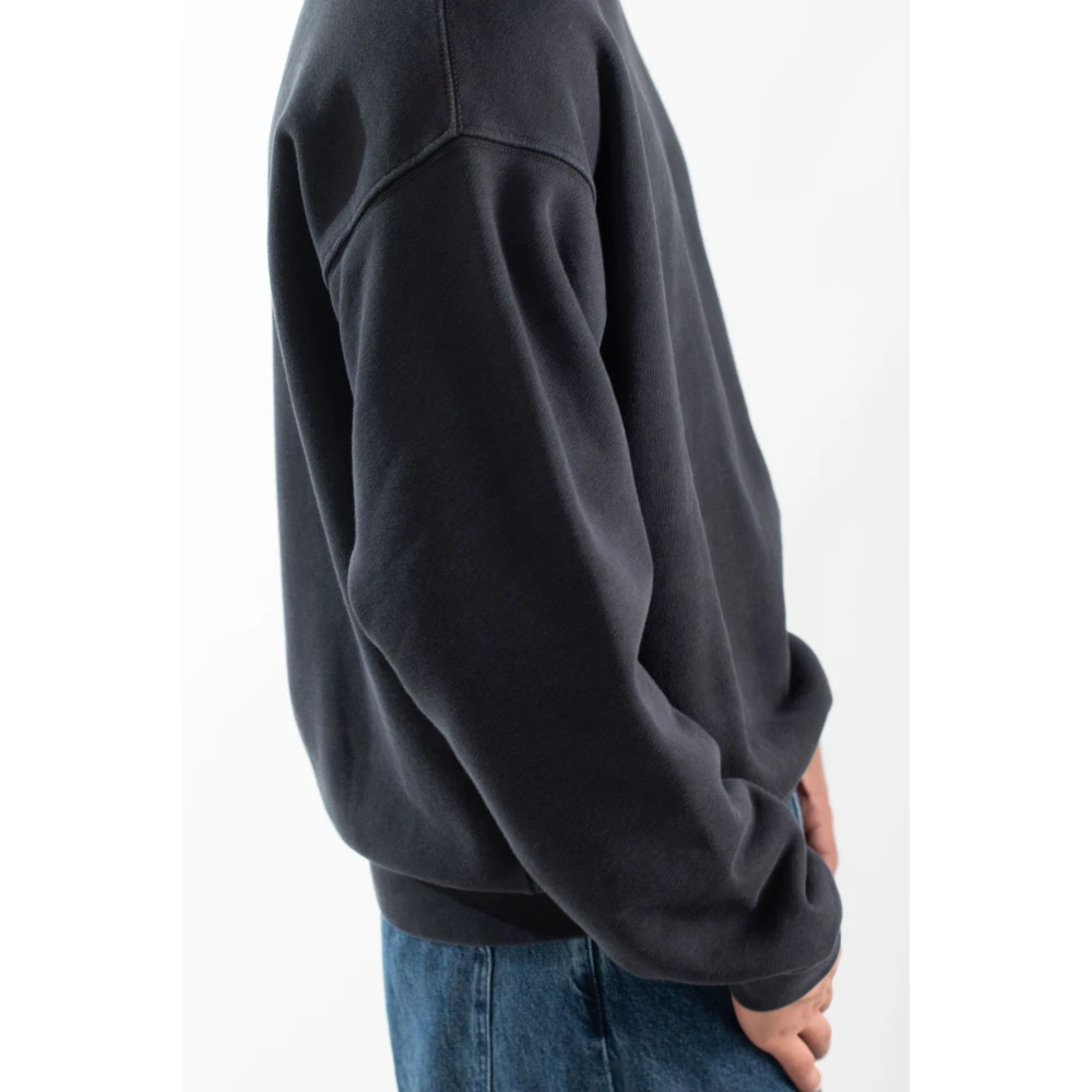 Lacoste Gewassen Fleece Sweatshirt in 031 Black Heren