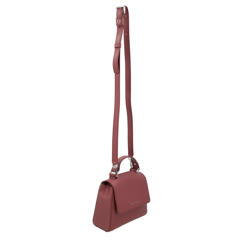 Orciani Mini Leren Handtas in Amarena Red Dames
