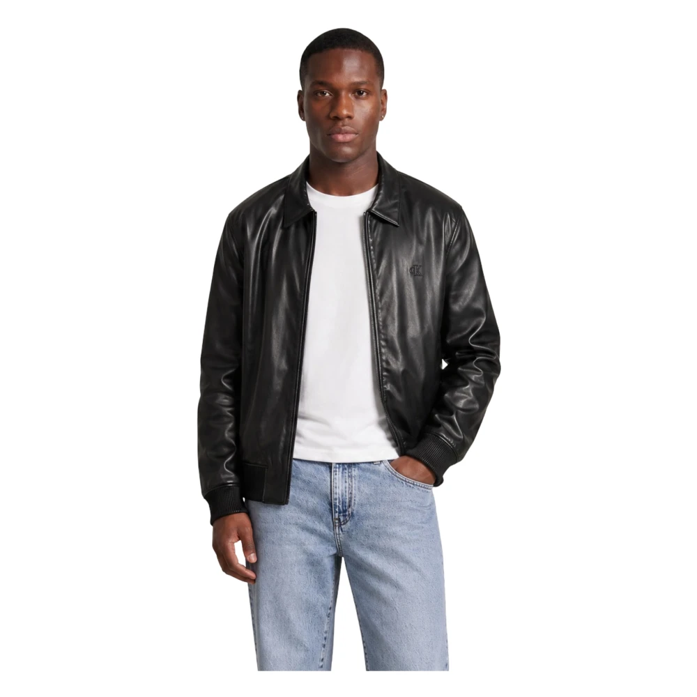 Calvin Klein Jeans Men's Black Lv04rg406g - Light Jackets - L - Jackets