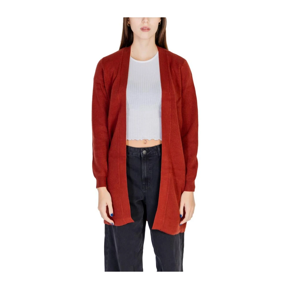 Vero Moda Röd Stickad Kofta Dam Höst/Vinter Kollektion Red, Dam