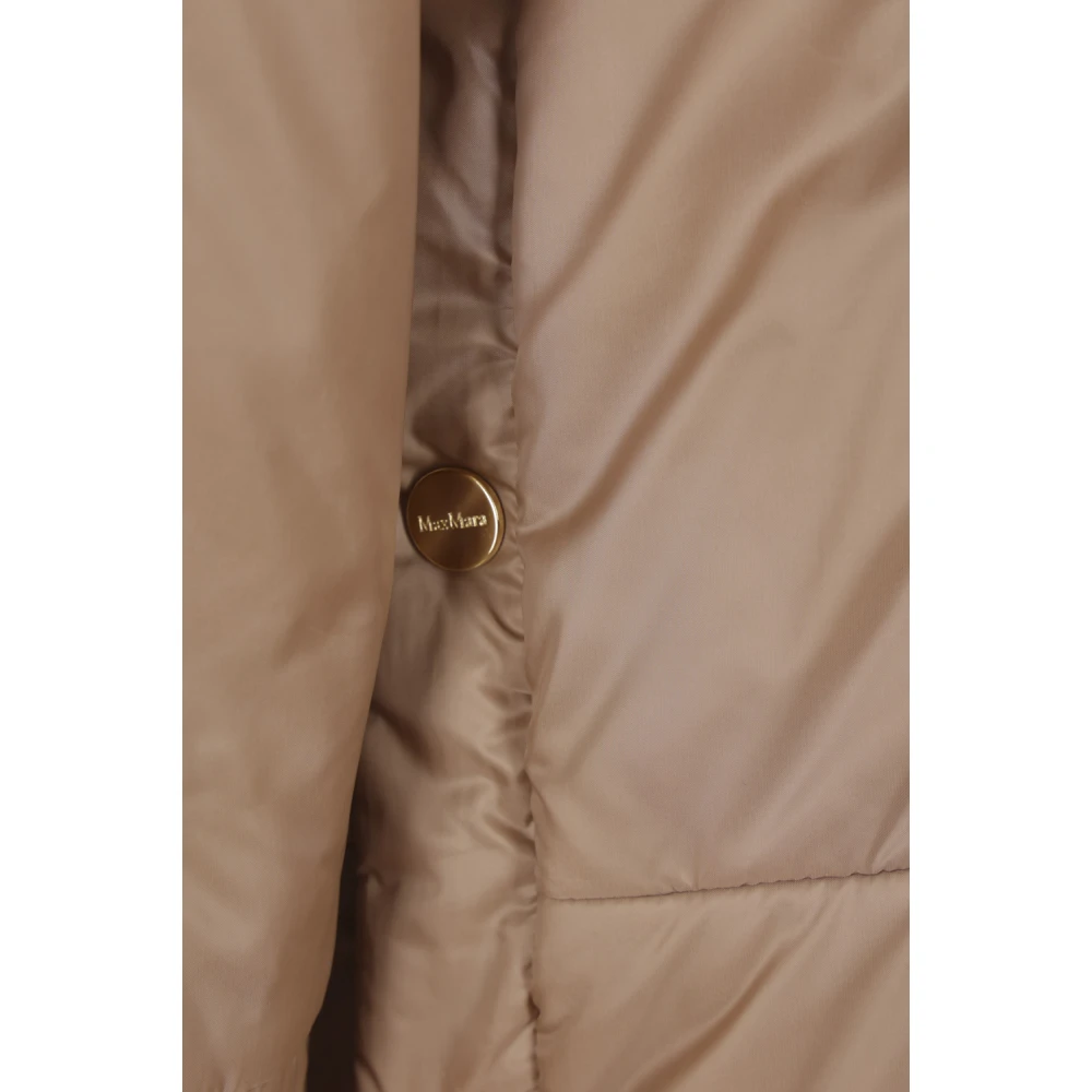 Max Mara Bruine Jassen The Cube Upcycled Technische Stof Brown Dames