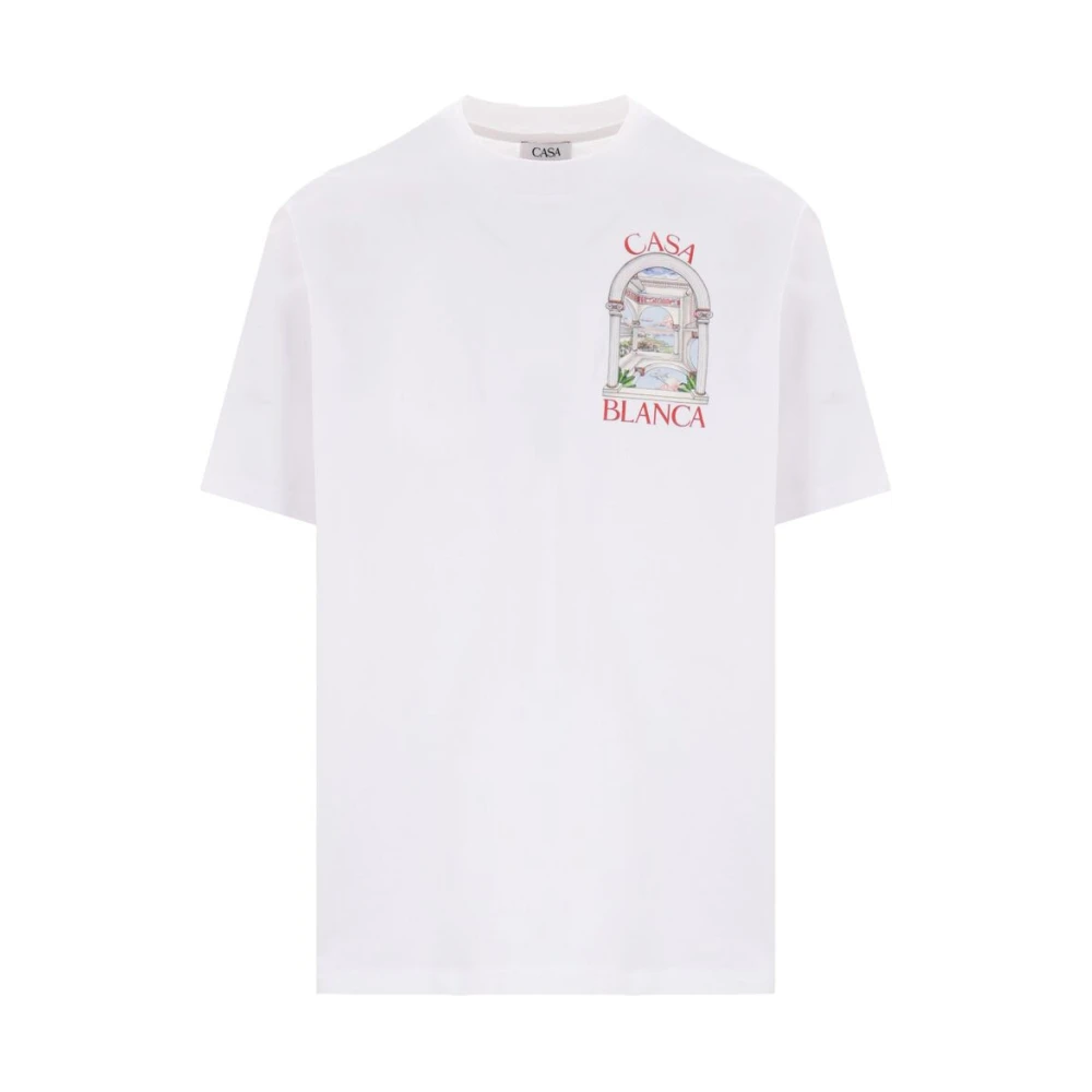 Casablanca Grafische Print T-shirt met Wit Logo White Heren