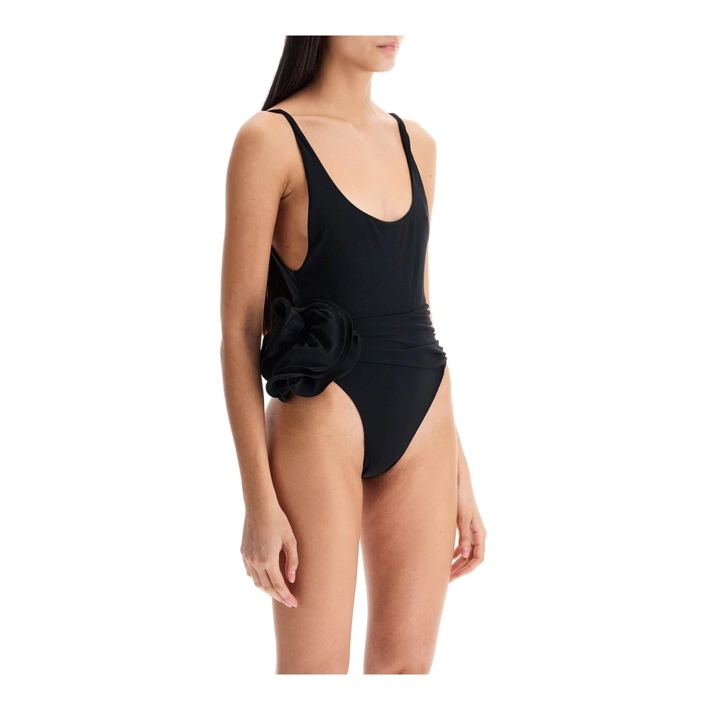 Magda Butrym Badpak met bloemenapplicatie Black Dames