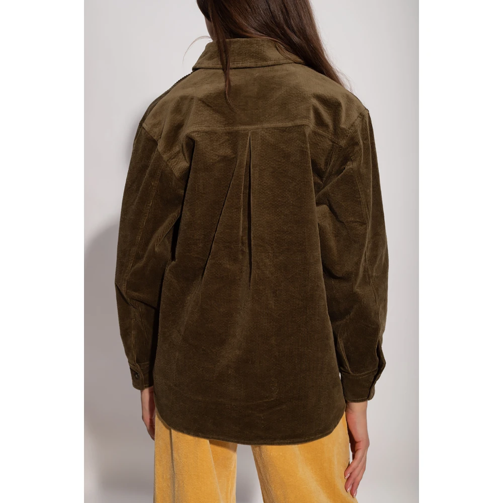 Samsøe Corduroy overhemd Green Dames