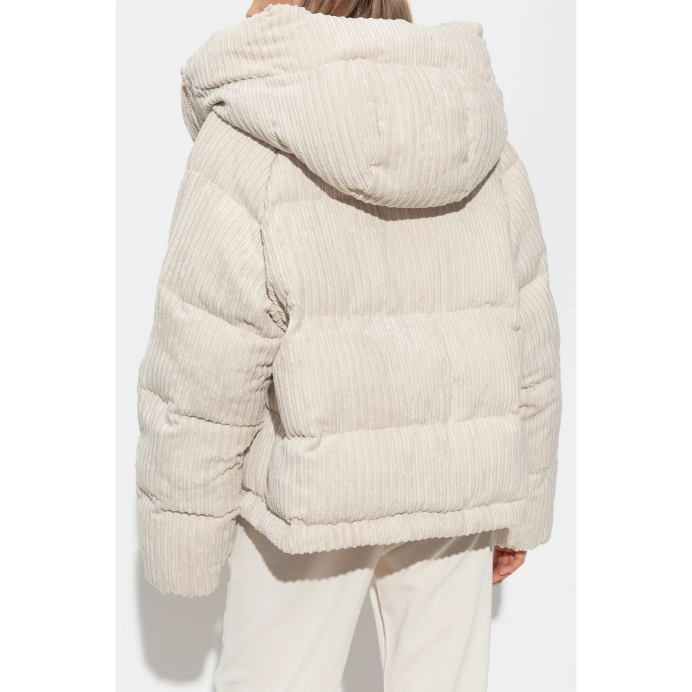 Golden Goose Corduroy Jas met Capuchon Beige Dames