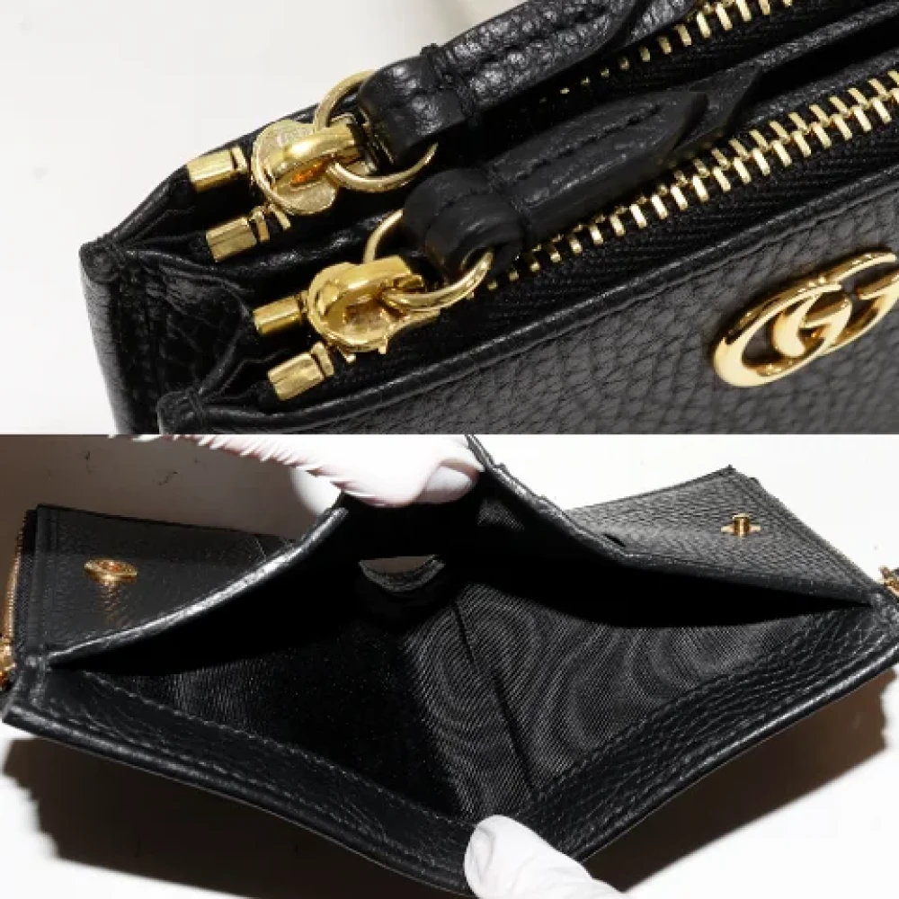 Gucci Vintage Pre-owned Leather wallets Black Dames