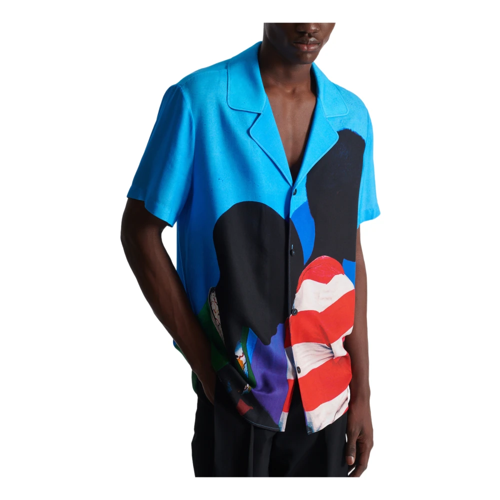Balmain Twill pyjama shirt met Prince Gyasi print Multicolor Heren