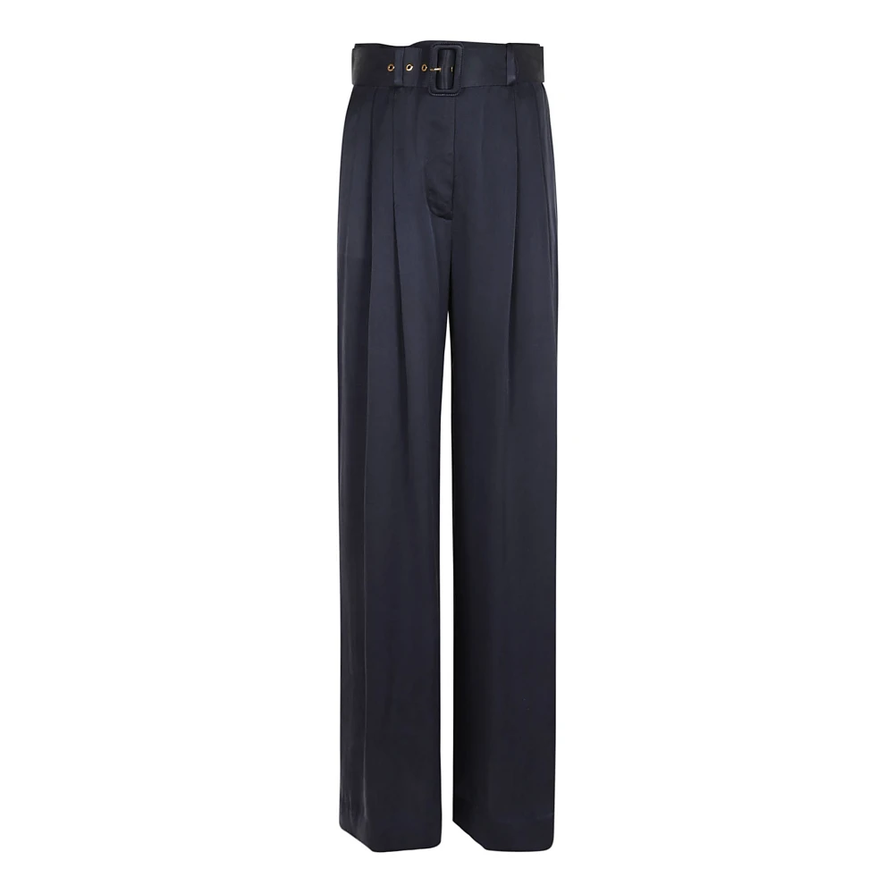 Zimmermann Blauwe Zijden Elegante Broek Blue Dames