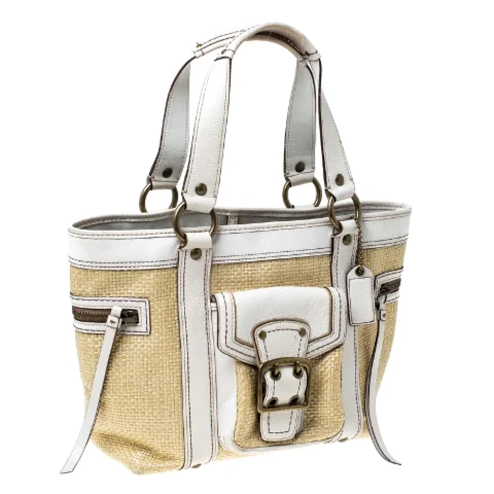 Coach Pre-owned Leather totes Beige Dames
