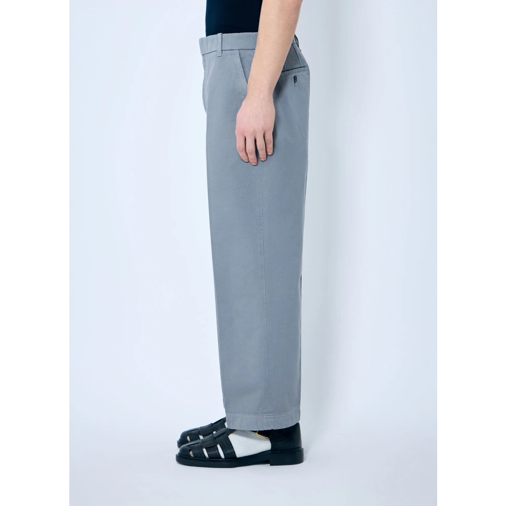 Thom Browne Katoenen Utility Broek met Zakken Gray Heren