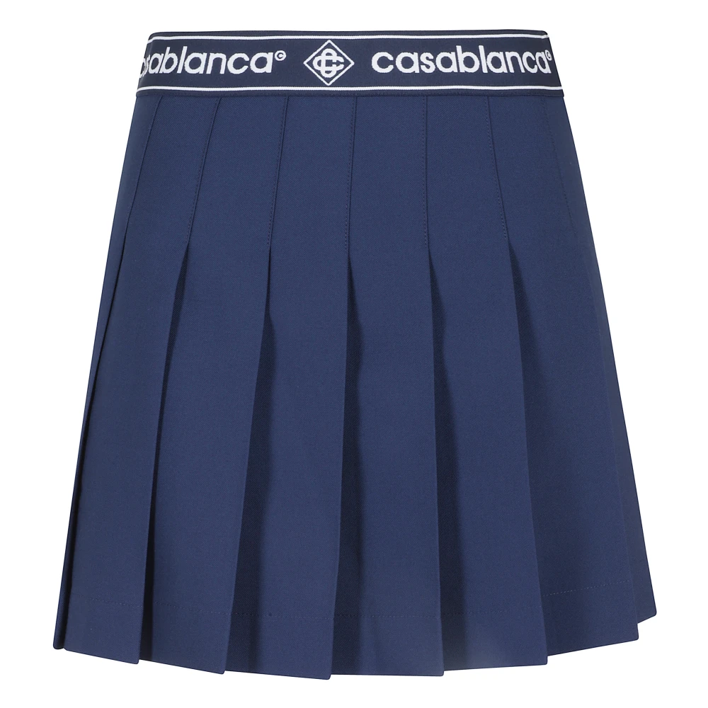 Casablanca Women's Blue Short Skirts, Xs, Pleated Skirt