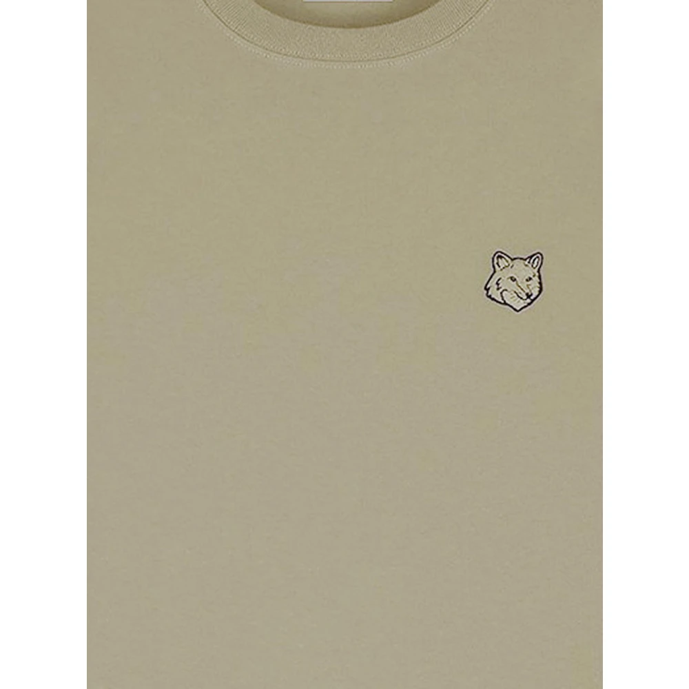 Maison Kitsuné Vos Katoenen T-Shirt Green Heren