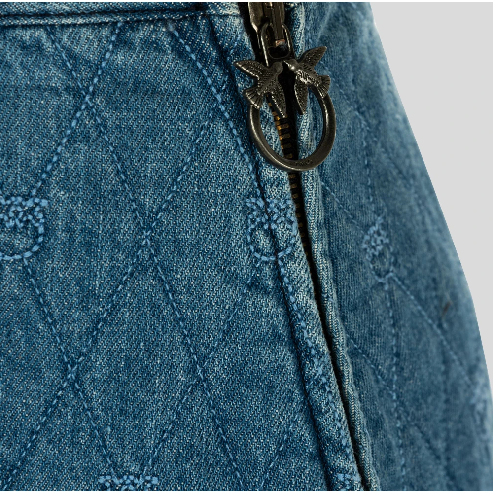 pinko Korte denim rok voor vrouwen Blue Dames