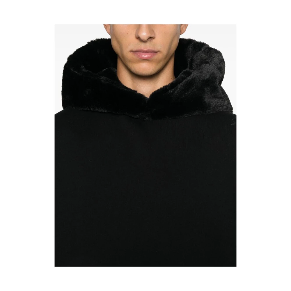 Marni Zwarte hoodie met fleecevoering Black Heren