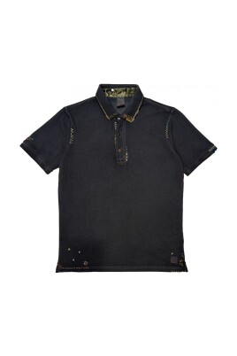 black-short-sleeve-embroidered-polo-shirt