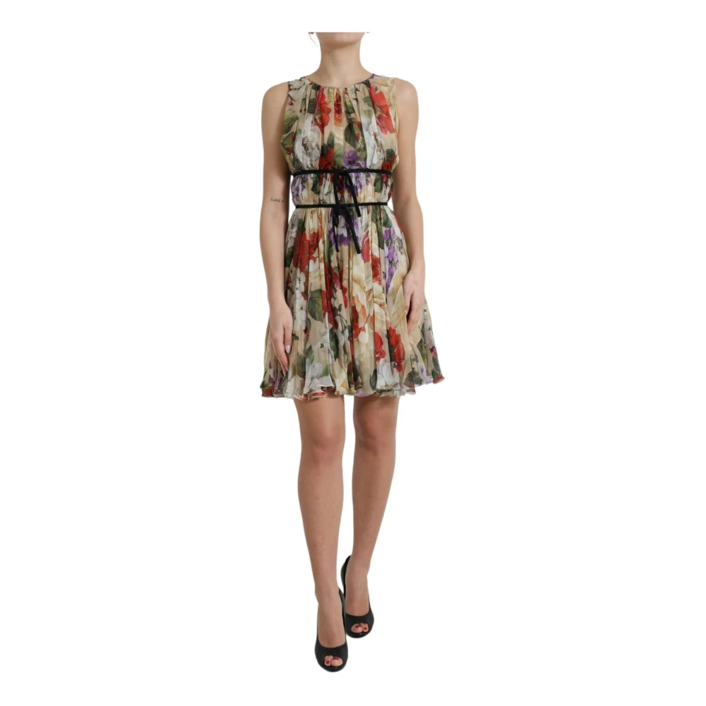 Dolce & Gabbana Women's Floral Sleeveless A-Line Mini Dress