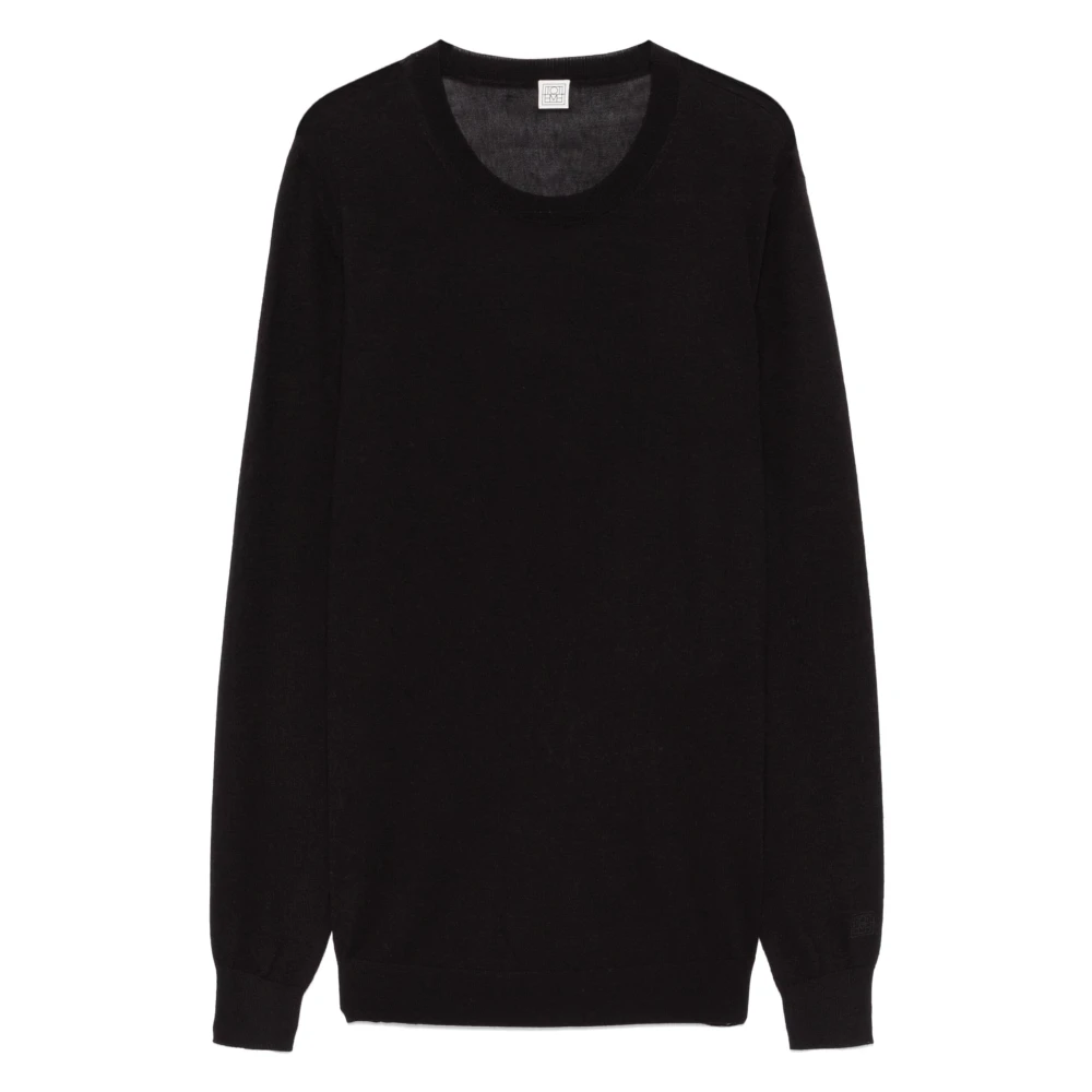 TotêMe Klassieke Crew-Neck Gebreide Trui Black Dames