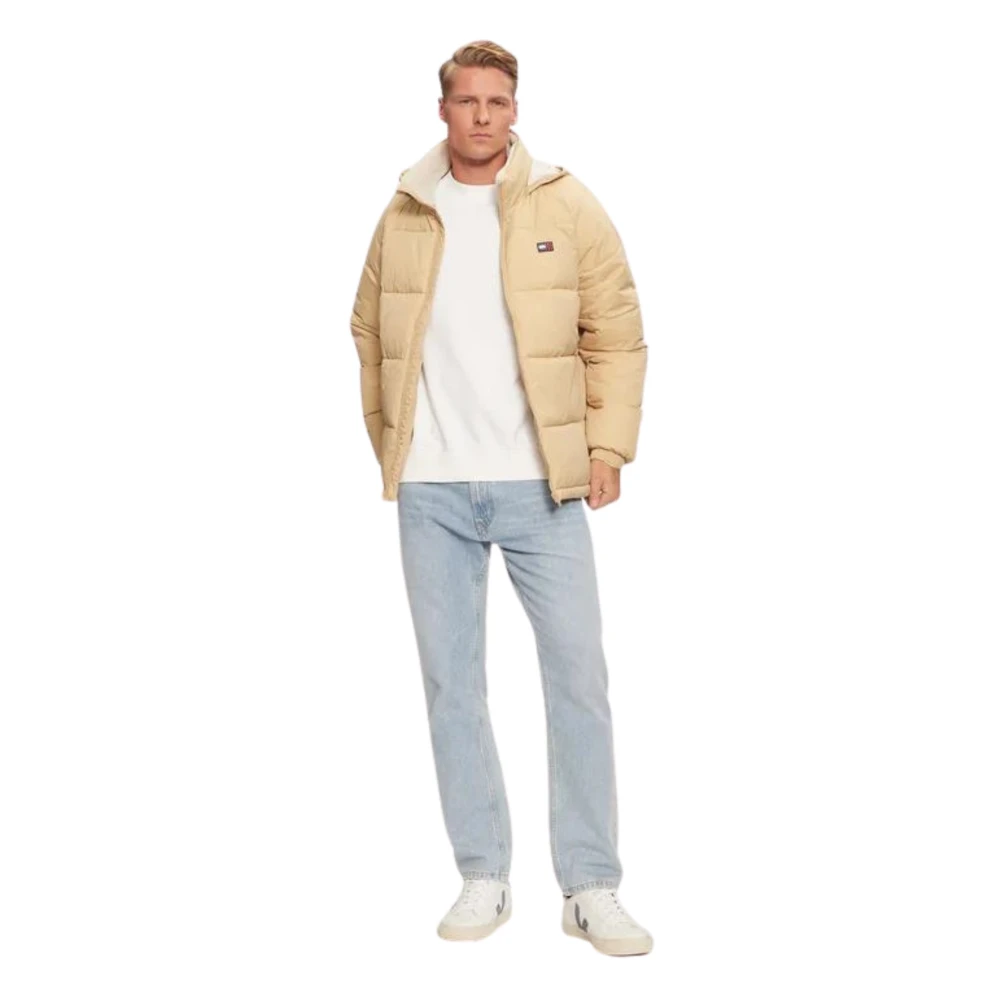 Tommy Hilfiger Beige Hooded Pufferjas Beige Heren