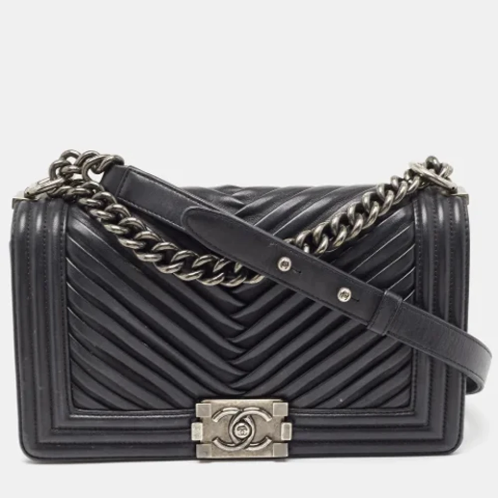 Chanel Vintage Pre-owned Leather chanel-bags Black Dames