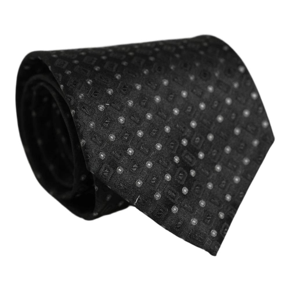 Dolce & Gabbana 8-Cm Silk Jacquard Blade Tie With Dg Logo - Male - Ties - Black - One Size - Accessories - Image 1