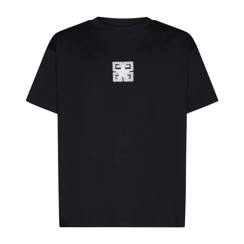Givenchy Zwart Boxy Korte Mouw T-shirts Polos Black Heren