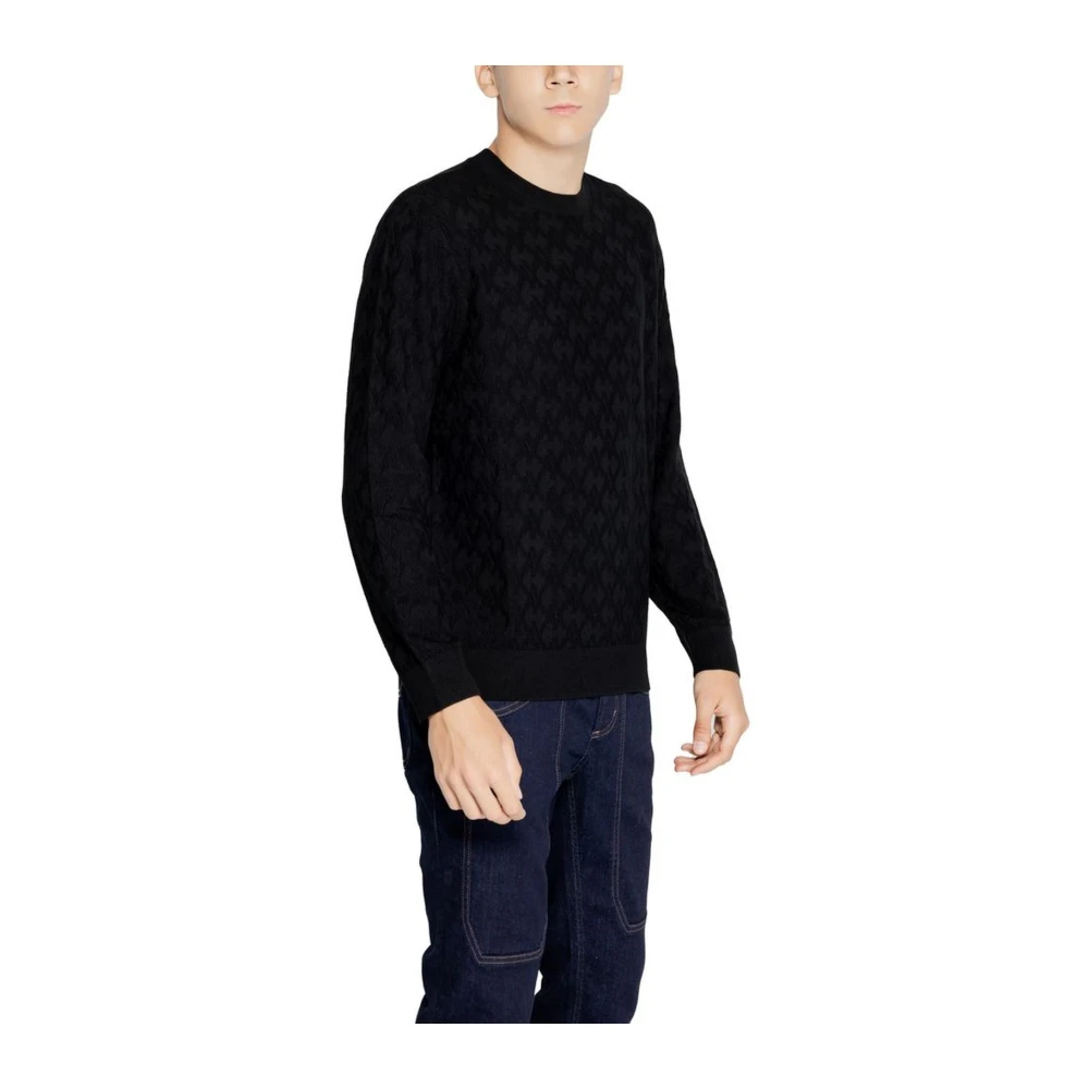 Armani Exchange Gebreid T-shirt voor mannen Black Heren