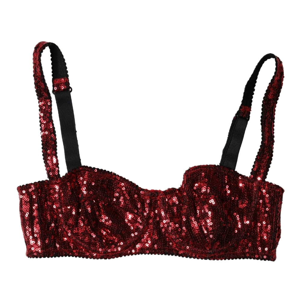 Dolce & Gabbana Women's Red Balconette Bra - Bras - 2XS - Underwear