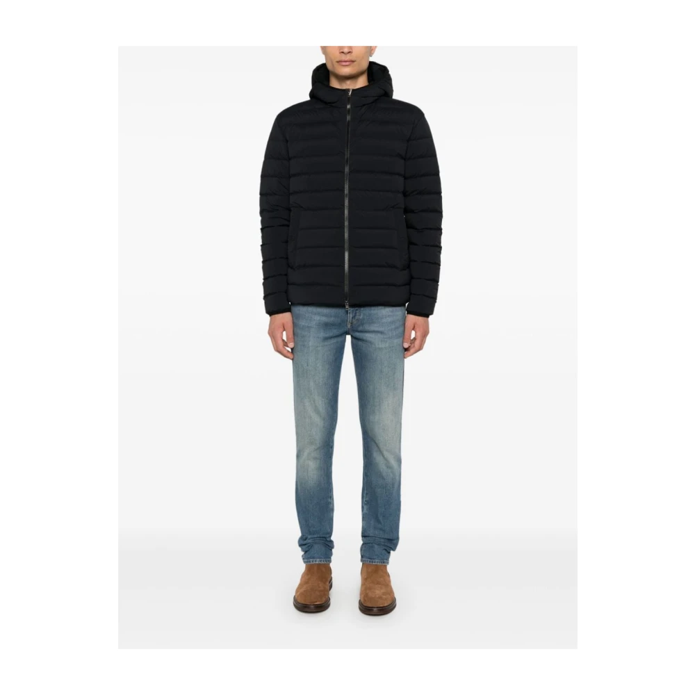 Herno Zwarte Jassen & Mantels Aw24 Black Heren