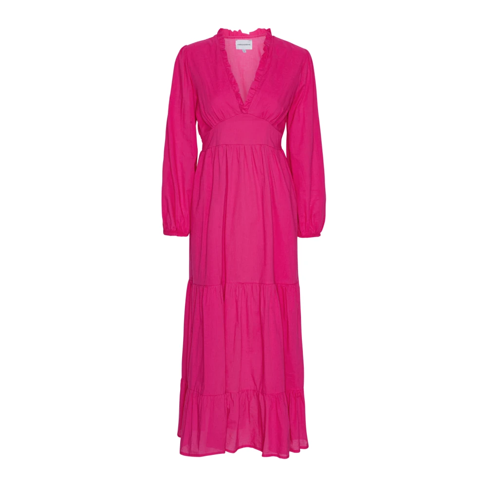 American Dreams Neon Roze Katoenen Lange Top Pink Dames