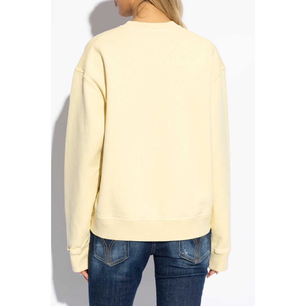 Dsquared2 Sweatshirt met Logo Yellow Dames