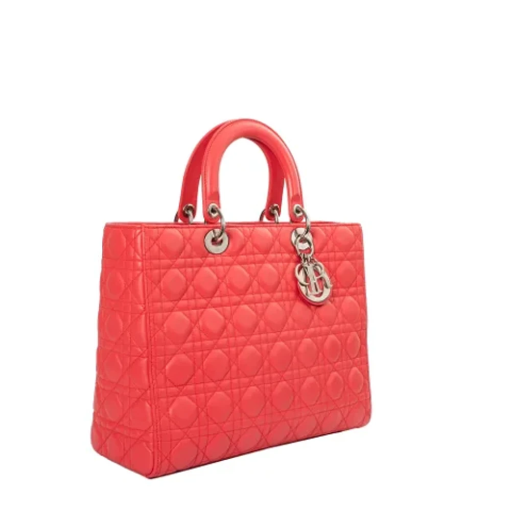 Dior Vintage Pre-owned Leather dior-bags Pink Dames
