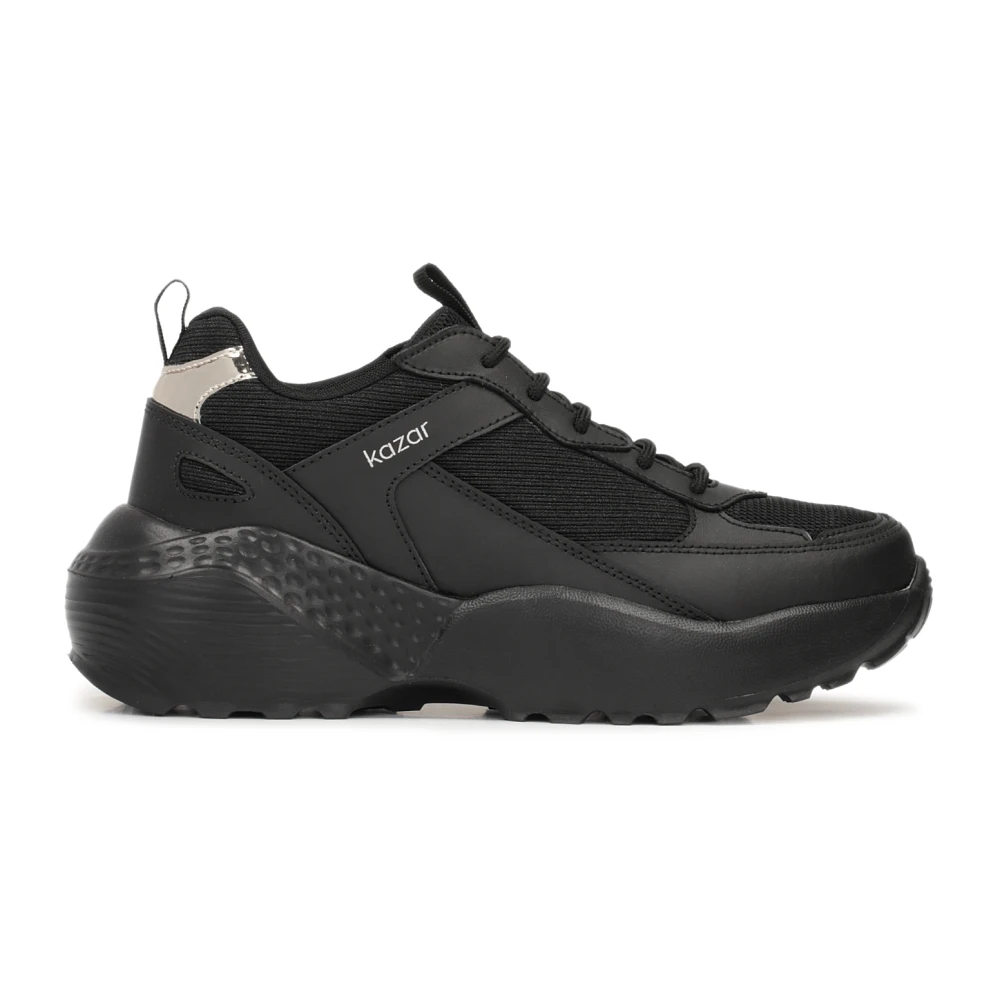 Kazar Leren sneakers met dikke zool Dames Schoenen Zwart