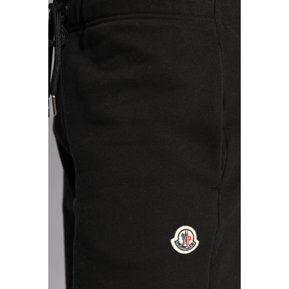 Moncler Sweatpants met logo Black Heren