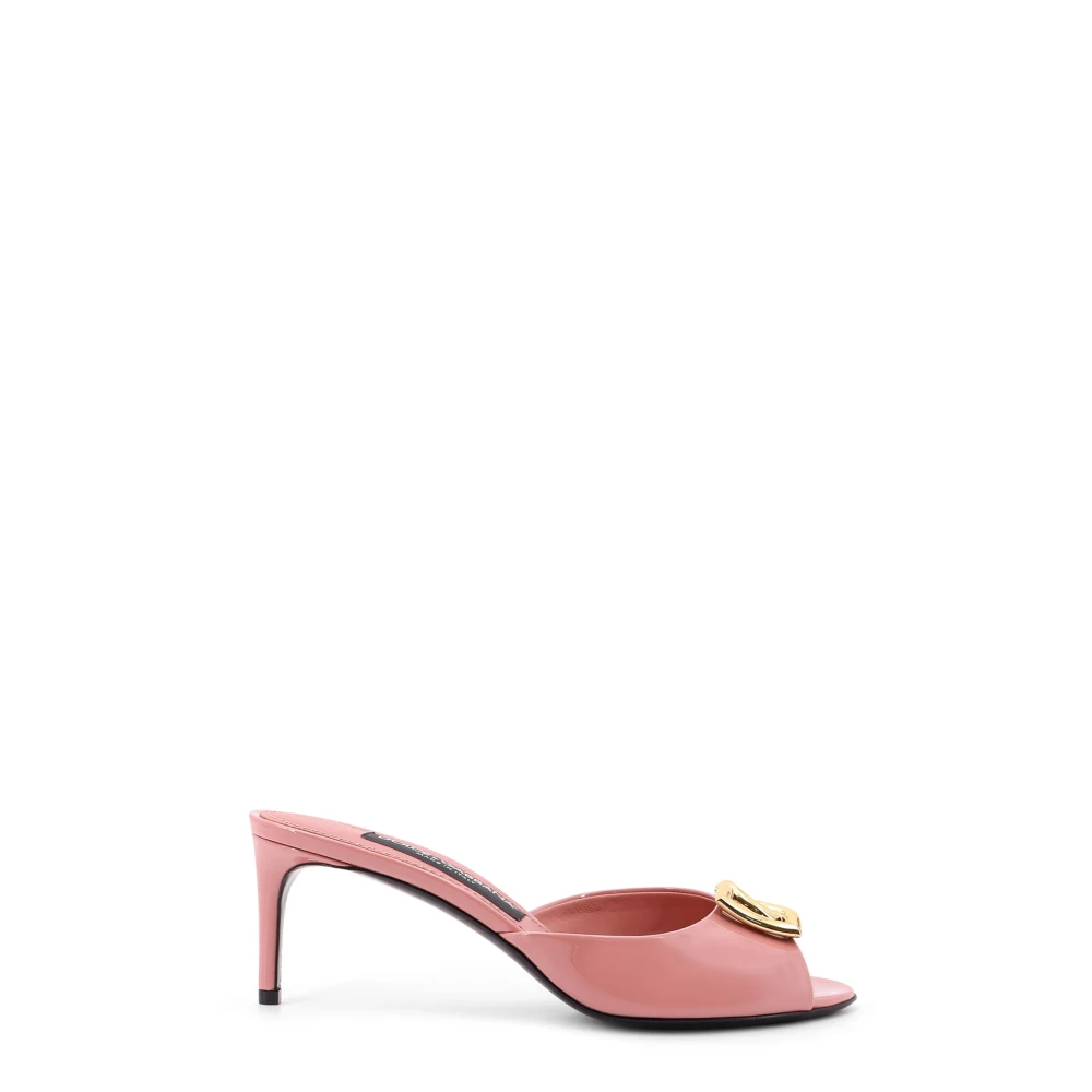 Dolce & Gabbana Women's Pink Patent Leather Stiletto Sandals