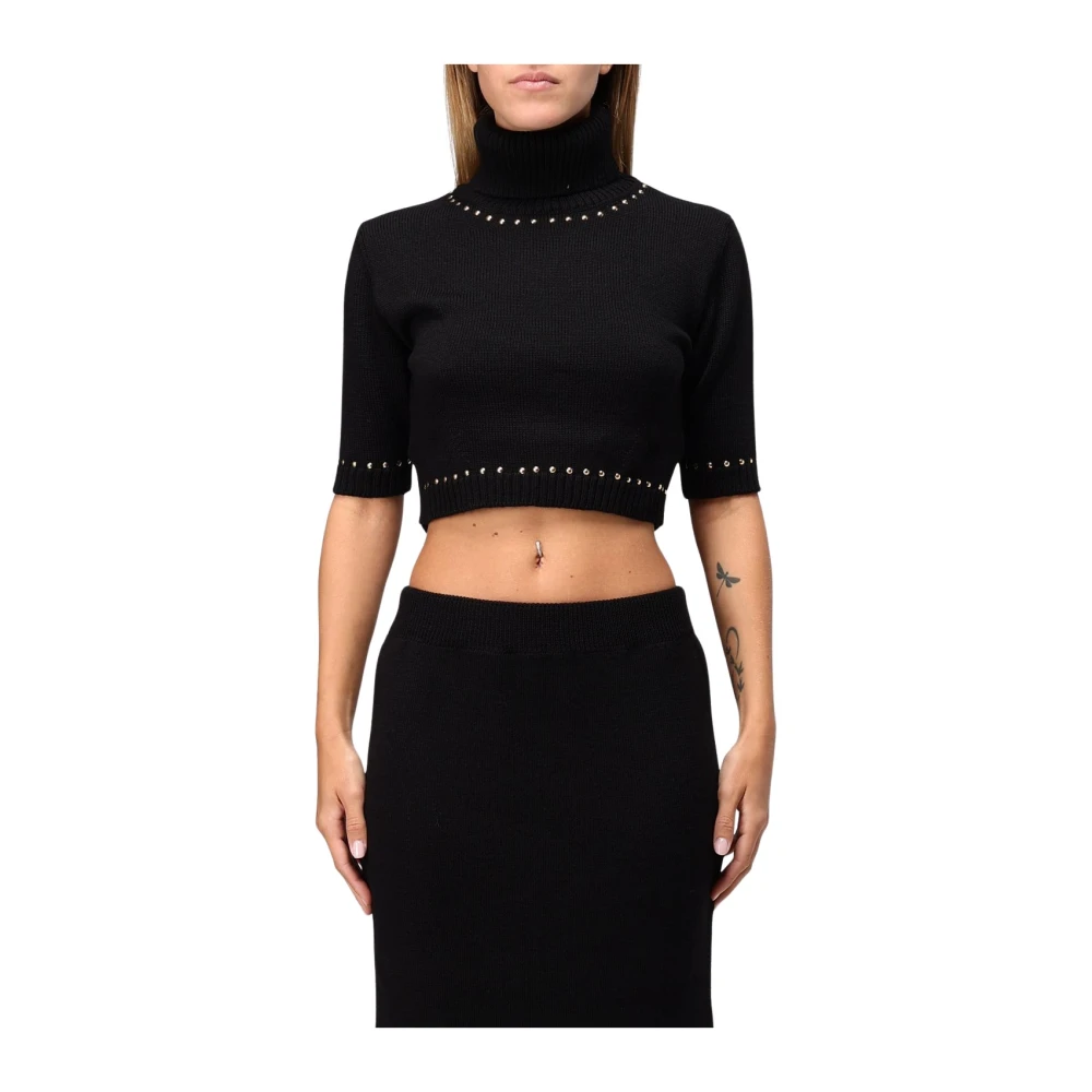 Simona Corsellini Korte Mouw Top Black Dames