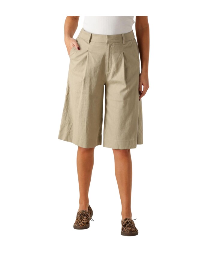 linen-shorts-green-womens-fashion