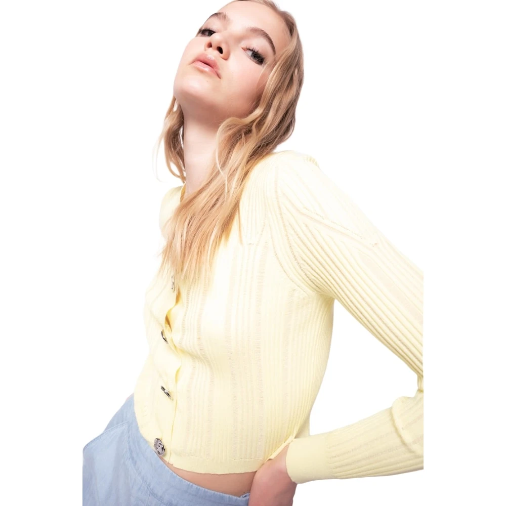 pinko Stijlvolle Cardigan voor Vrouwen Yellow Dames