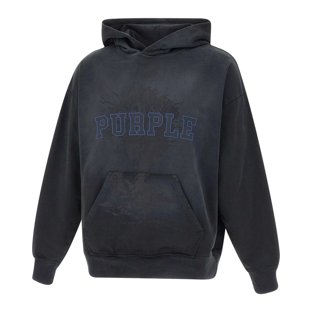 Purple Brand Terry Po Zwarte Sweatshirt Black Heren