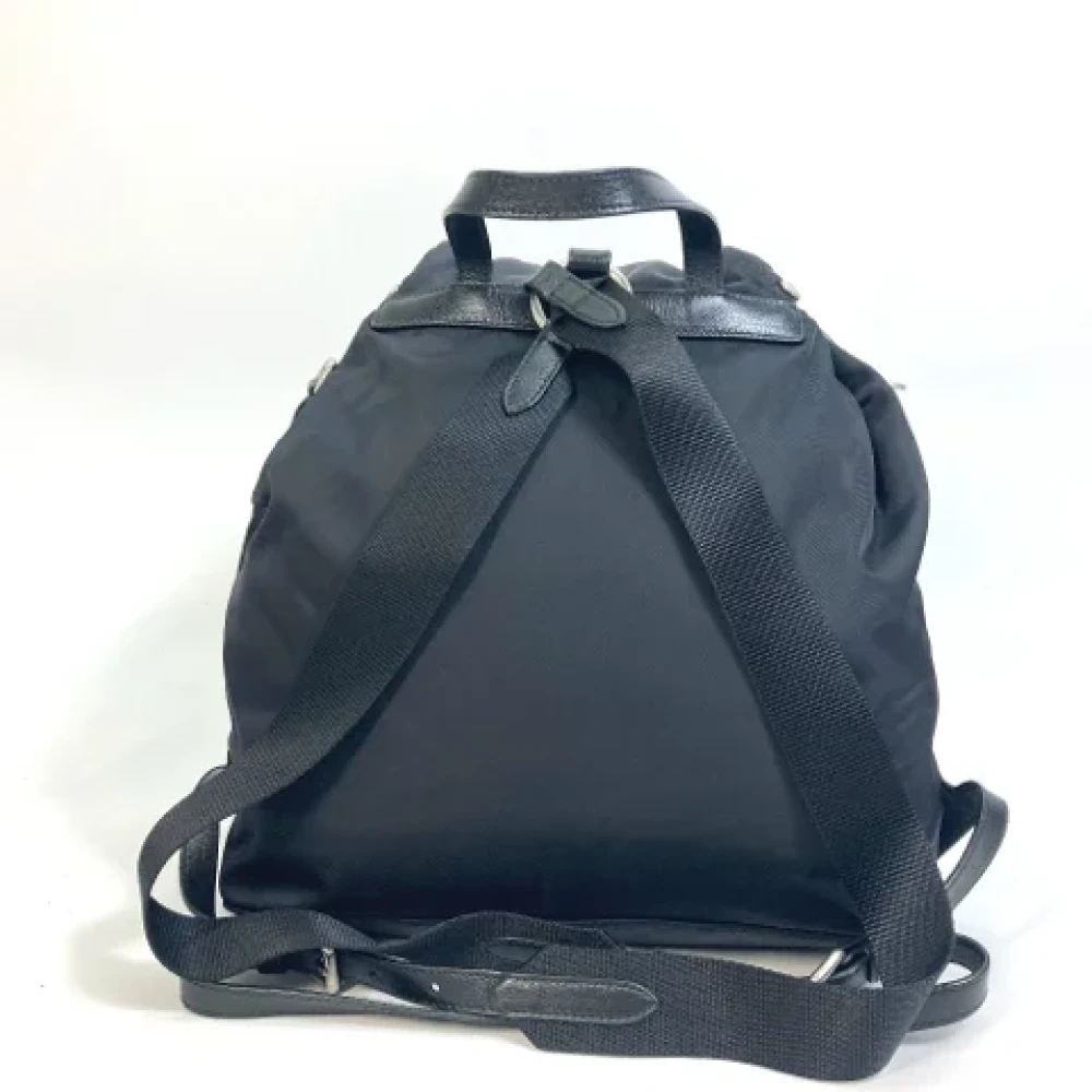 Prada Vintage Pre-owned Fabric shoulder-bags Black Heren