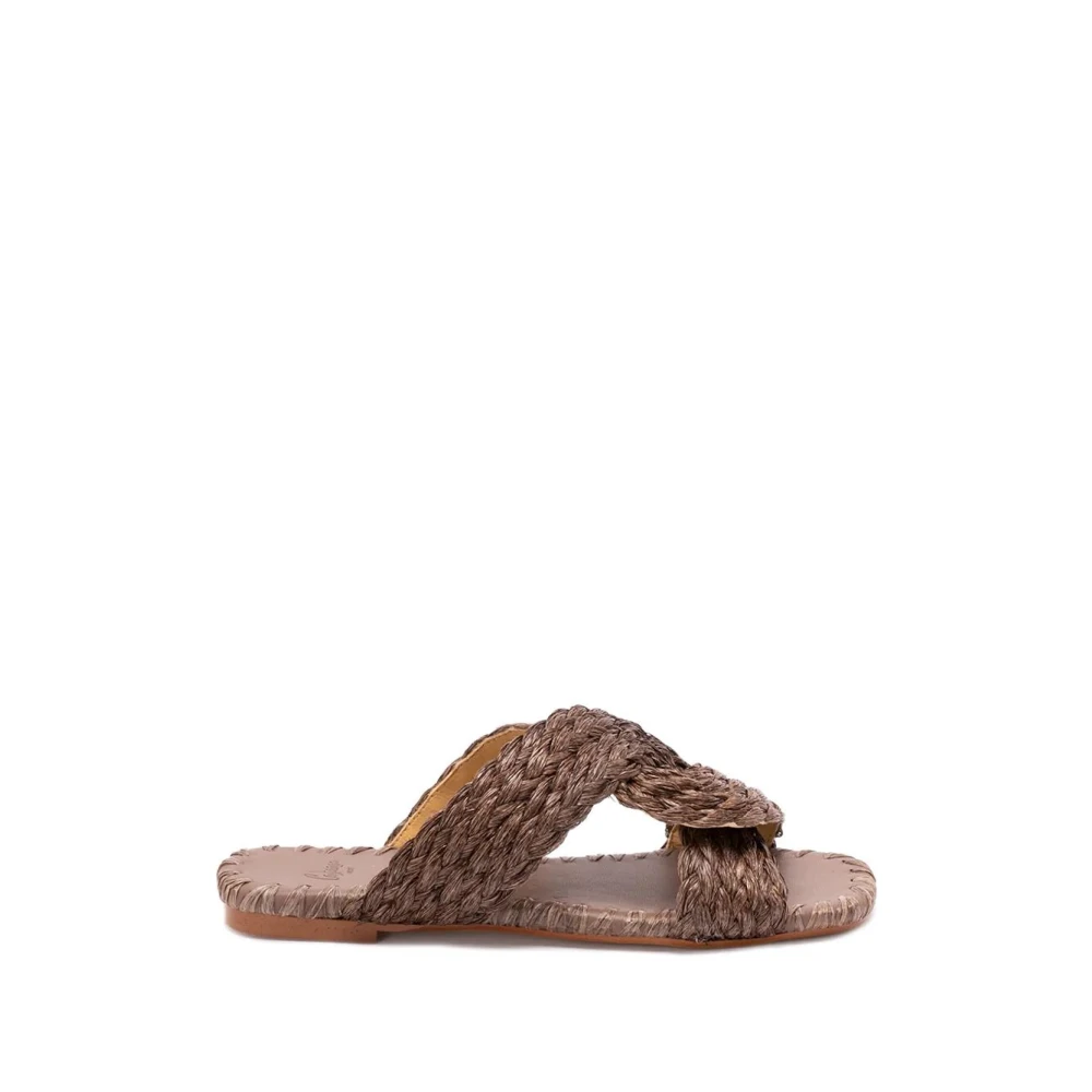 Castañer Women's Gray Sliders, 6 Uk, Padme/258 Flat Sandal