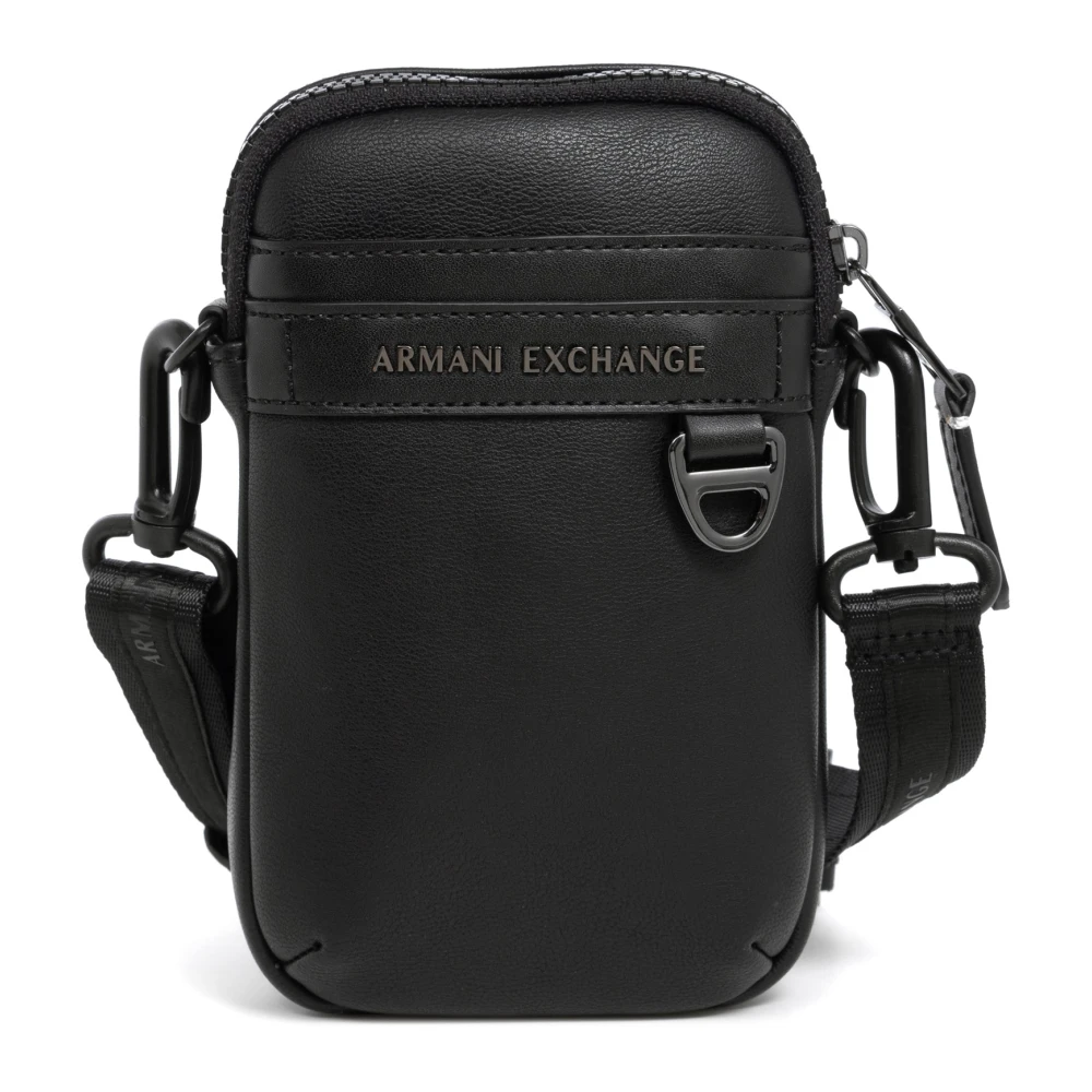 Armani Exchange Eenvoudige Crossbody Tas met Verstelbare Band Black Heren