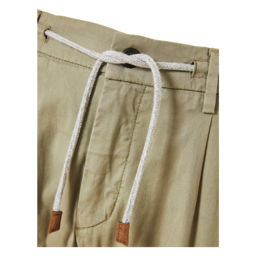 Eleventy Lyocell Katoenen Broek met Zakken Green Heren