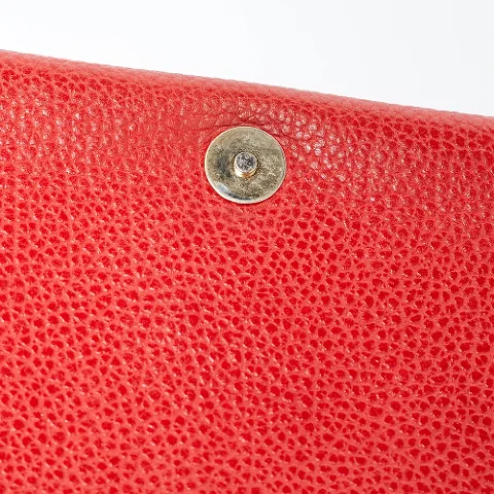 Carolina Herrera Pre-owned Leather clutches Red Dames