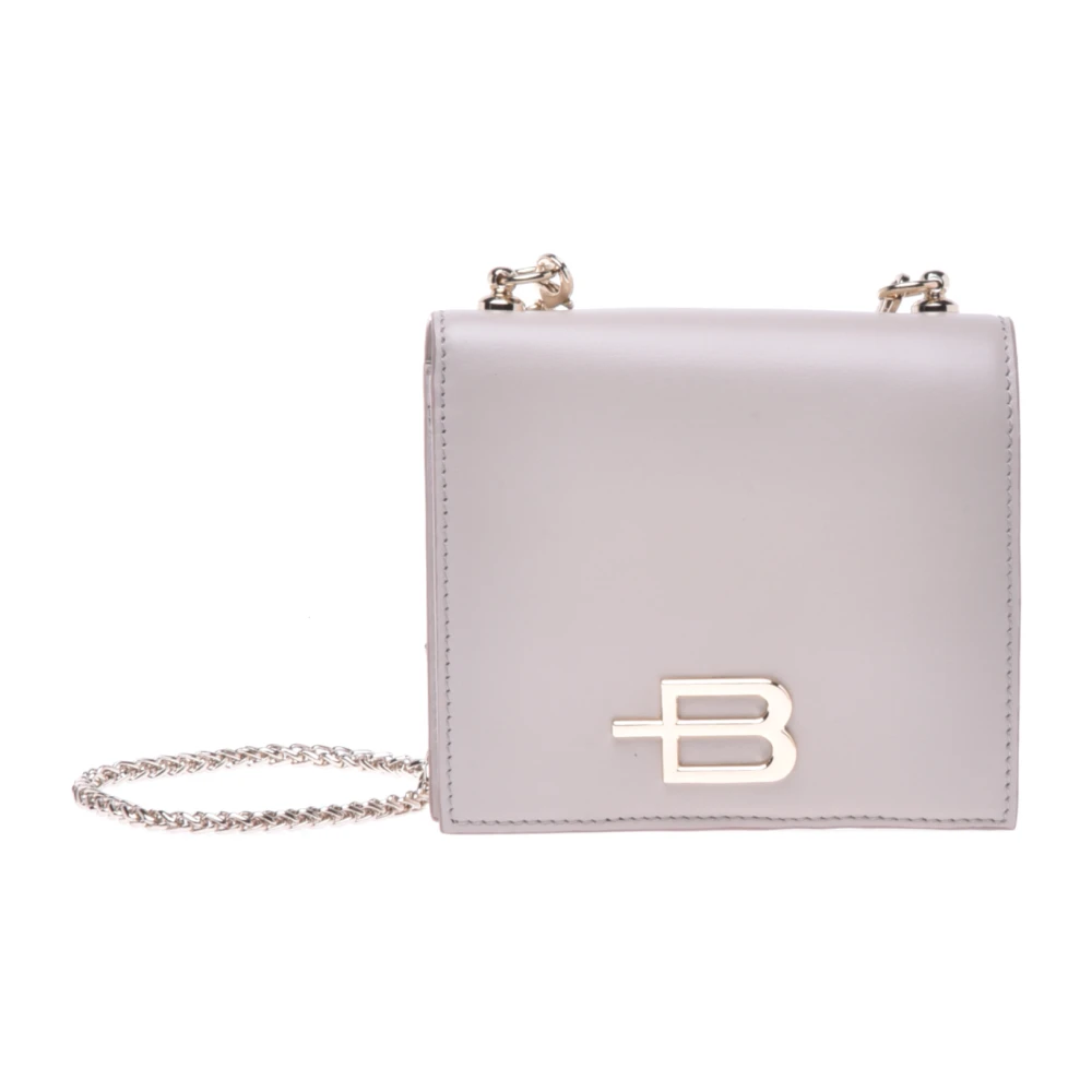 Baldinini Wallet with chain in taupe leather Beige Dames