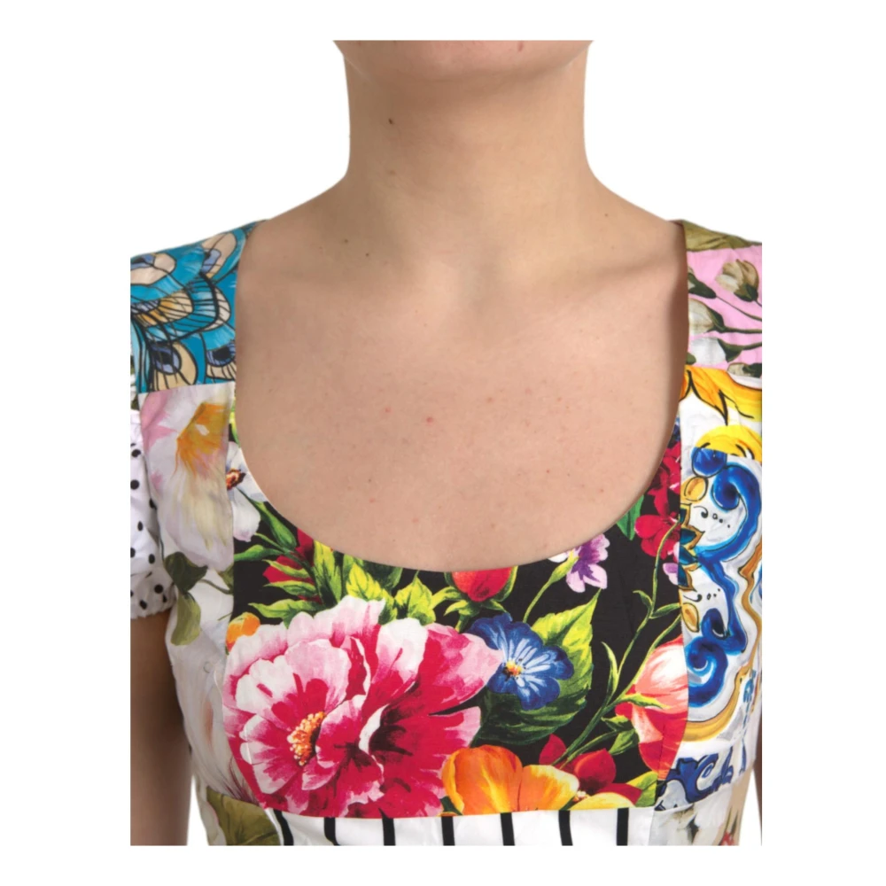 Dolce & Gabbana Bloemenprint A-lijn Mini Jurk Multicolor Dames